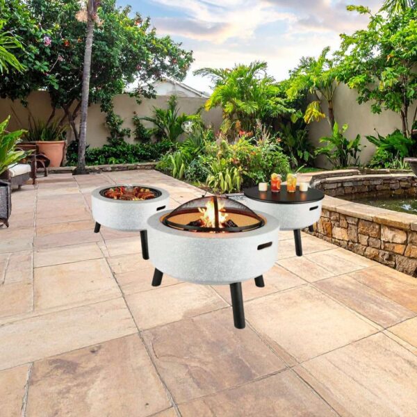 Steel Firepit and Table